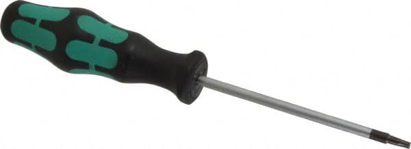 Wera - T10 Torx Driver - 3-5/32" Blade Length, 6-11/32" OAL, Ergonomic Handle - Exact Tooling