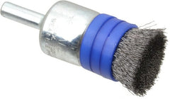 Anderson - 3/4" Brush Diam, Crimped, Flared End Brush - 1/4" Diam Shank, 20,000 Max RPM - Exact Tooling