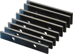 Value Collection - 8 Piece, 3-1/2 Inch Long x 5/32 Inch Thick, Steel Thin Parallel Set - 1/2 to 7/8 Inch High, 55-60 RC Hardness - Exact Tooling