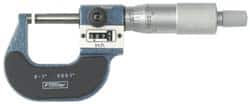 Fowler - 2 to 3" Range, 0.0001" Graduation, Mechanical Outside Micrometer - Ratchet Stop Thimble, Accurate to 0.0001", Digital Counter - Exact Tooling