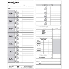 Pyramid - Time Cards & Time Clock Accessories Type: Weekly Time Cards For Use With: PTI - M-1000 Time Recorder - Exact Tooling