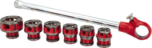 Ridgid - 6 Die Head, 1/8" to 1" Pipe Capacity, Pipe Threader Set - Compatible with Ridgid OO-R - Exact Tooling