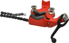 Ridgid - 1/8 to 4" Pipe Capacity, Manual Chain Vise - Bolt Down, Cast Iron, Model Number BC410 - Exact Tooling