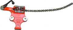 Ridgid - 1/8 to 5" Pipe Capacity, Manual Chain Vise - Bolt Down, Cast Iron, Model Number BC510 - Exact Tooling