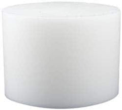 Made in USA - 6 Inch Diameter, 2 Inch Thick, Plastic Disc - White, PTFE Virgin - Exact Tooling