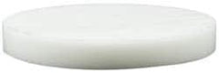 Made in USA - 4 Inch Diameter, 1/2 Inch Thick, Plastic Disc - White, PTFE Virgin - Exact Tooling