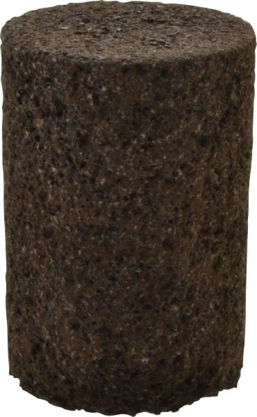 Norton - Type 18, 2" Max Diam, 3" Head Thickness, 16 Grit Square Tip Plug - Zirconia Alumina, Very Coarse Grade, 5/8-11 Shank Thread - Exact Tooling