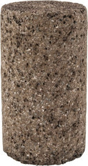 Norton - Type 18, 1-1/2" Max Diam, 2-1/2" Head Thickness, 20 Grit Square Tip Plug - Aluminum Oxide/Zirconia Alumina Blend, Very Coarse Grade, 3/8-24 Shank Thread - Exact Tooling