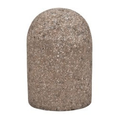 Norton - Type 18R, 2" Max Diam, 3" Head Thickness, 20 Grit Round Tip Plug - Zirconia Alumina, Very Coarse Grade, 5/8-11 Shank Thread - Exact Tooling