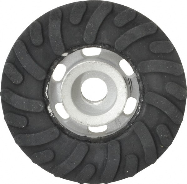 Norton - 4" Diam Locking Nut Disc Backing Pad - Medium Density, 12,000 RPM - Exact Tooling