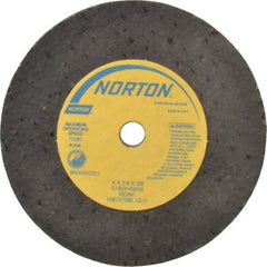 Norton - 4" Diam x 3/8" Hole x 1/4" Thick, R Hardness, 24 Grit Surface Grinding Wheel - Aluminum Oxide, Type 1, Very Coarse Grade, 15,280 Max RPM, No Recess - Exact Tooling