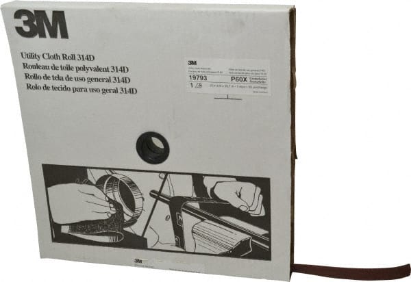 3M - 1" x 50 Yd Aluminum Oxide Cloth Roll - Medium Grade, X Weighted Backing - Exact Tooling