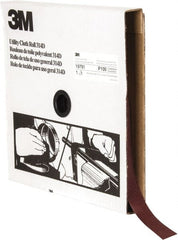 3M - 1" x 50 Yd 100 Grit Aluminum Oxide Cloth Roll - Fine Grade, J Weighted Backing - Exact Tooling