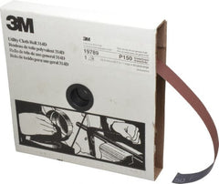3M - 1" x 50 Yd 150 Grit Aluminum Oxide Cloth Roll - Very Fine Grade, J Weighted Backing - Exact Tooling