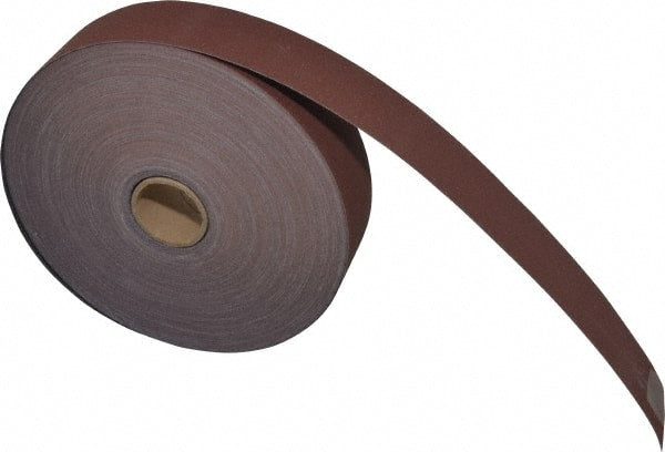 3M - 1-1/2" x 50 Yd 320 Grit Aluminum Oxide Cloth Roll - Extra Fine Grade, J Weighted Backing - Exact Tooling