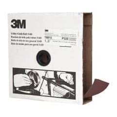3M - 2" x 50 Yd 320 Grit Aluminum Oxide Cloth Roll - Extra Fine Grade, J Weighted Backing - Exact Tooling
