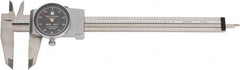 TESA Brown & Sharpe - 0" to 6" Range, 0.001" Graduation, 0.1" per Revolution, Dial Caliper - Black Face, 1.5" Jaw Length - Exact Tooling