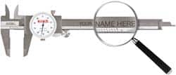 SPI - 0" to 6" Range, 0.001" Graduation, 0.1" per Revolution, Dial Caliper - White Face, 1.5748" Jaw Length - Exact Tooling