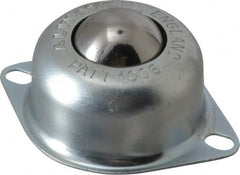 SKF - Oval, Carbon Steel Ball Transfer - 30.5mm Mount Height, 120 Lb. Capacity - Exact Tooling