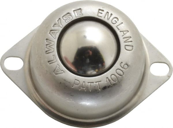 SKF - Oval, Stainless Steel Ball Transfer - 30.5mm Mount Height, 120 Lb. Capacity - Exact Tooling
