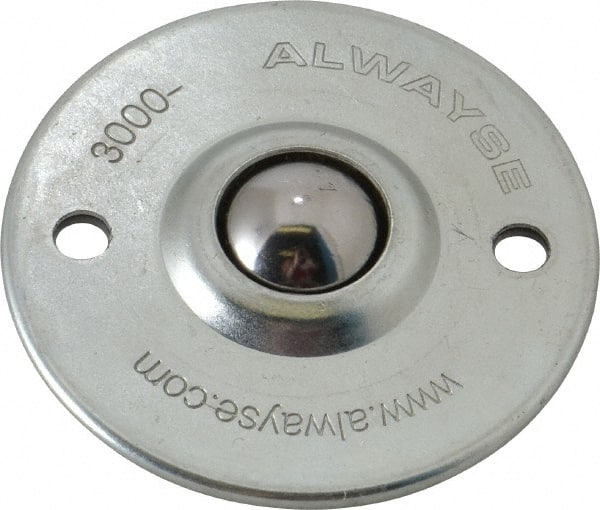 SKF - Round, Carbon Steel Ball Transfer - 10mm Mount Height, 55 Lb. Capacity - Exact Tooling
