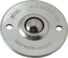 SKF - Round, Carbon Steel Ball Transfer - 10mm Mount Height, 55 Lb. Capacity - Exact Tooling