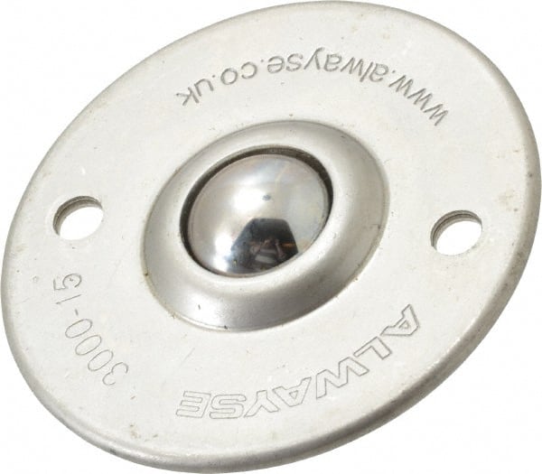 SKF - Round, Stainless Steel Ball Transfer - 10mm Mount Height, 55 Lb. Capacity - Exact Tooling