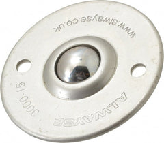 SKF - Round, Stainless Steel Ball Transfer - 10mm Mount Height, 55 Lb. Capacity - Exact Tooling