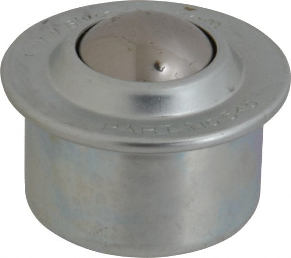 SKF - Round, Carbon Steel Ball Transfer - 19mm Mount Height, 1,210 Lb. Capacity - Exact Tooling
