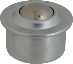 SKF - Round, Carbon Steel Ball Transfer - 19mm Mount Height, 1,210 Lb. Capacity - Exact Tooling