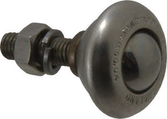 SKF - Round, Stainless Steel Ball Transfer - 24.6mm Mount Height, 55 Lb. Capacity - Exact Tooling