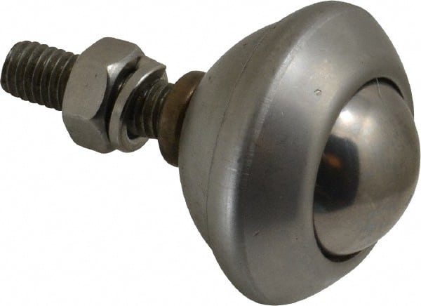 SKF - Round, Stainless Steel Ball Transfer - 32.5mm Mount Height, 121 Lb. Capacity - Exact Tooling