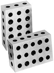 Suburban Tool - 0.0001 Squareness Per Inch, Hardened Steel, 2-4-6 Block with 23 Hole Setup Block - 3/8 - 16 Inch Tapped Hole Size, Sold As Matched Pair - Exact Tooling