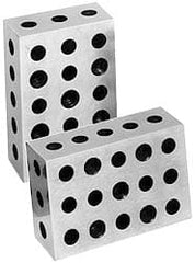 Suburban Tool - 0.0001 Squareness Per Inch, Hardened Steel, 2-4-6 Block with 23 Hole Setup Block - 3/8 - 16 Inch Tapped Hole Size, Sold As Matched Pair - Exact Tooling