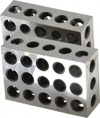 Suburban Tool - 0.0001 Squareness Per Inch, Hardened Steel, 1-2-3 Block with 23 Hole Setup Block - 3/8 - 16 Inch Tapped Hole Size, Sold As Matched Pair - Exact Tooling