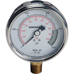 Enerpac - Hydraulic Pressure Gages & Adapters Type: Dry Gauge Pressure Rating: 15000 - Exact Tooling