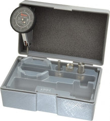 Mitutoyo - 0.016 Inch Range, 0.0001 Inch Dial Graduation, Horizontal Dial Test Indicator - 1.5748 Inch Black Dial, 0-4-0 Dial Reading, Accurate to 0.0002 Inch - Exact Tooling