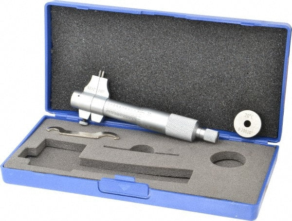 Fowler - 0.2 to 1.2", Mechanical Inside Micrometer - 0.001" Graduation, 0.0002" Accuracy, Ratchet Stop Thimble - Exact Tooling