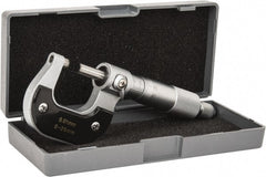 Value Collection - 0 to 25mm Range, 0.01mm Graduation, Mechanical Outside Micrometer - Ratchet Stop Thimble - Exact Tooling