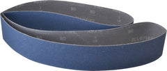 Norton - 2-1/2" Wide x 60" OAL, 80 Grit, Zirconia Alumina Abrasive Belt - Zirconia Alumina, Medium, Coated, Y Weighted Cloth Backing, Dry, Series R821 - Exact Tooling