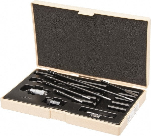 Mitutoyo - 2 to 12", Mechanical Inside Micrometer - 0.001" Graduation, 0.00024+" (0.00004xR/2) Accuracy, Friction Thimble - Exact Tooling