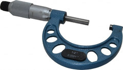 Fowler - 1 to 2" Range, 0.0001" Graduation, Mechanical Outside Micrometer - Friction Thimble, Accurate to 0.00015" - Exact Tooling
