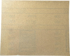 3M - 100 Grit, Aluminum Oxide Sanding Sheet - 11" Long x 9" Wide, Fine Grade, A Weighted Paper Backing - Exact Tooling