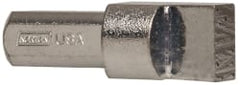 Norton - 2A-E, 7/16" Shank Diam Multi-Point Diamond Dresser - 1/2" Long x 3/8" Thick Head - Exact Tooling
