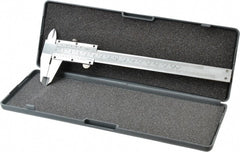 Value Collection - 0 to 6" Carbon Steel Vernier Caliper - 0.05mm Graduation, 1.5748" Jaw Depth, 0.0012" Accuracy, Includes Depth, Inside Diameter, Outside Diameter, Step - Exact Tooling
