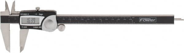 Fowler - 0 to 200mm Range, 0.01mm Resolution, Electronic Caliper - Ceramic with 1.96" Jaws, 0.04mm Accuracy - Exact Tooling