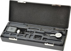 TESA Brown & Sharpe - 0.0005" Graduation, 0.03" Max Meas, 0-15-0 Dial Reading, Dial Indicator & Base Kit - 1-1/4" Base Length x 1-1/4" Base Width x 1-3/4" Base Height, 1" Dial Diam - Exact Tooling