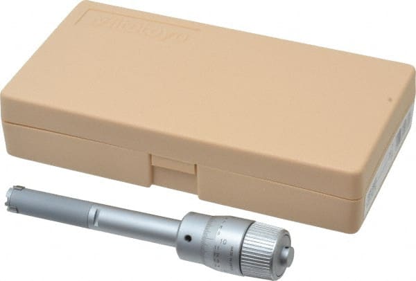 Mitutoyo - 0.5 to 0.65", Mechanical Inside Hole Micrometer - 0.0002" Graduation, 0.0001" Accuracy, Ratchet Stop Thimble - Exact Tooling