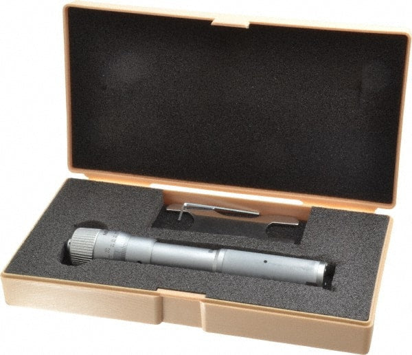 Mitutoyo - 0.8 to 1", Mechanical Inside Hole Micrometer - 0.0002" Graduation, 0.00015" Accuracy, Ratchet Stop Thimble - Exact Tooling