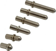 Value Collection - 6 Piece, 1.4 to 2.4 Inch Measurement Range, Bore Gage Anvil Set - For Use with Dial Bore Gages - Exact Tooling